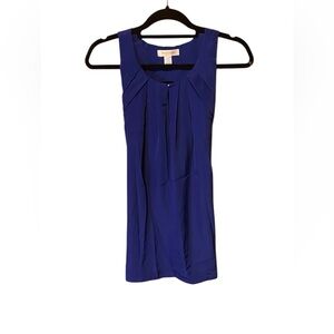 Motherhood Maternity Royal Blue Sleeveless Pleated Blouse Size Medium